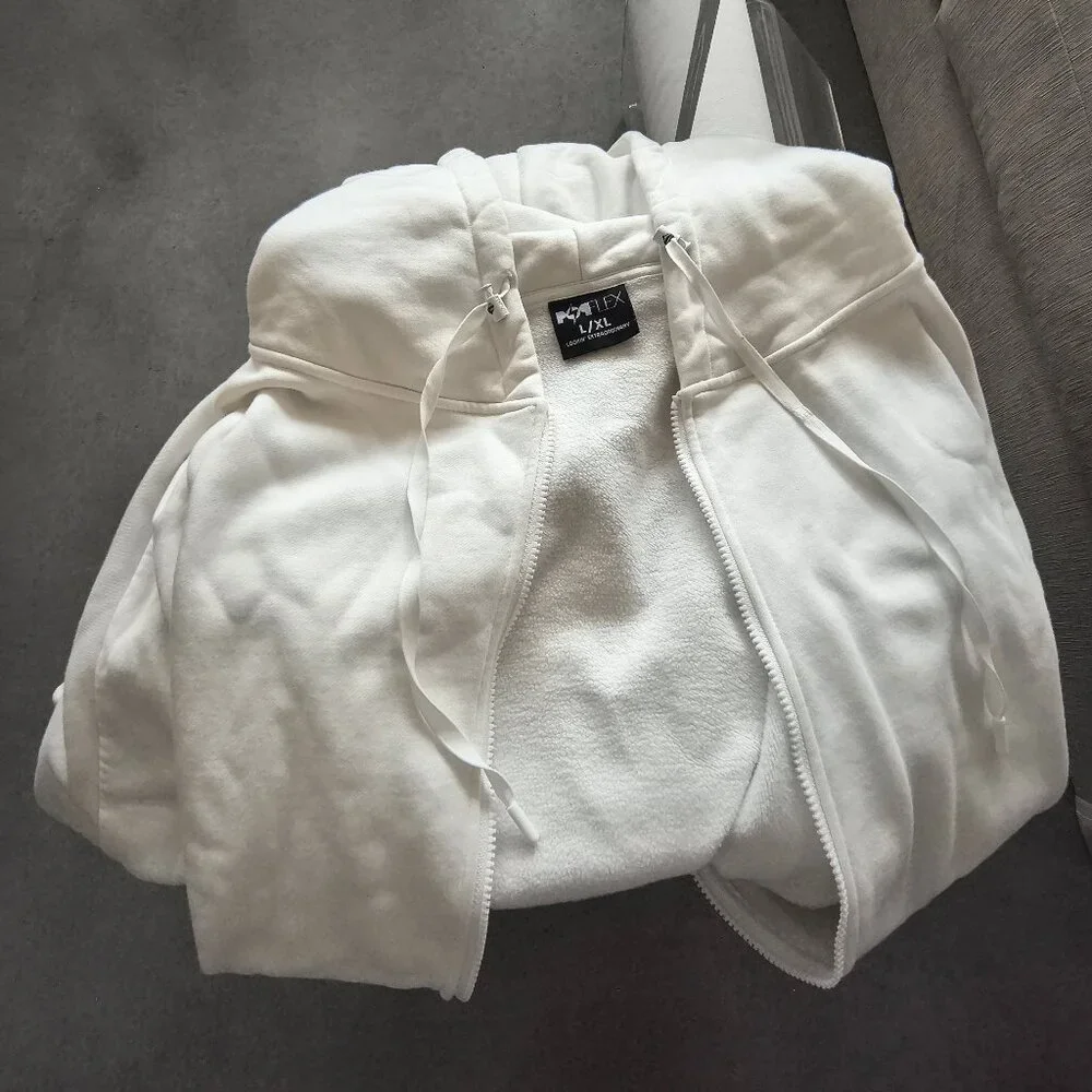 Popflex cloud zip hoodie white L/XL - Picture 3 of 3